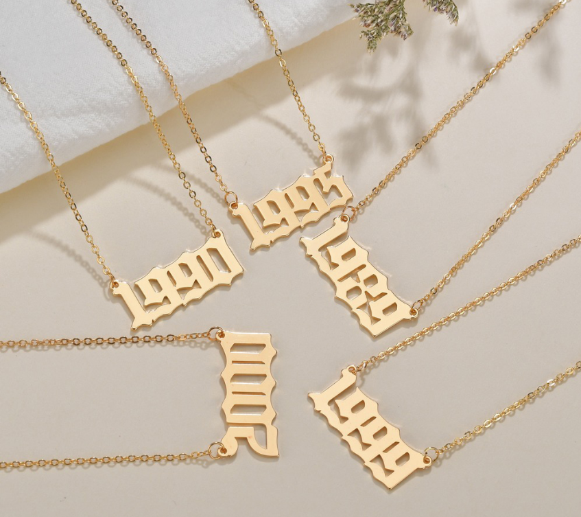 Women's Year Number Designed Necklace